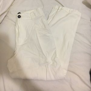 Zara high waisted cream trousers